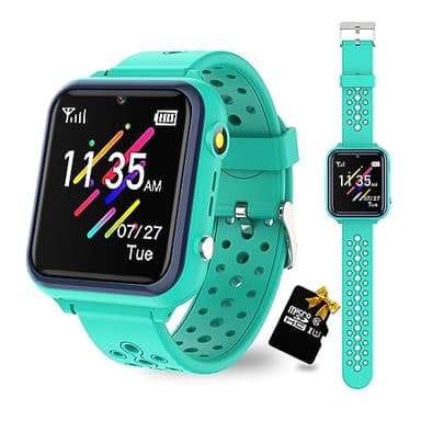Smartwatch Kinder , Spiele , Telefon für Mädchen und Jungen ( Grün)