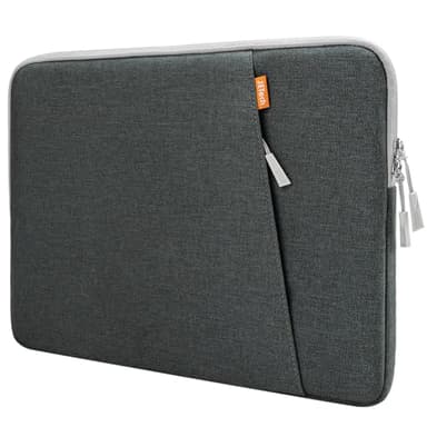 JETech Laptoptasche Hülle für 13-14 Zoll MacBook Air/Pro (M5/M4/M3/M2/M1) 2020-2025, 13-13.6 Zoll Notebook, Wasserdicht Laptophülle Laptop Sleeve mit Zubehörtasche (Dunkelgrau)