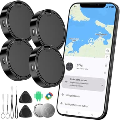 Tracker Android Smart Tag (Android NUR) Schlüsselfinder kompatibel mit Google Finden Hub APP IP67 Tracker Tag Bluetooth KeyFinder für Koffer/Gepäck/Brieftasche