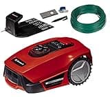 Einhell Mähroboter GC-RM 500 (2,0 Ah-Akku, Regen-, Stoß-, Kipp- und Hebesensoren, Schnitthöhenverstellung 20 mm bis 60 mm, für Steigungen bis 35%, inkl. Equipment für 500m²)