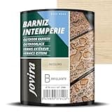 JOVIRA PINTURAS Wetterschutz Klarlack auf Wasserbasis, für die Pflege und Dekoration von Holz im Außenbereich. Wetterfester Lack. (750 ml, Glänzend)