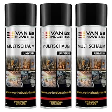 3x Multi-Schaum 400ml Universal Schaumreiniger für Polster, Scheiben, Kunststoff und Metall Ultra Clean Aktivschaum