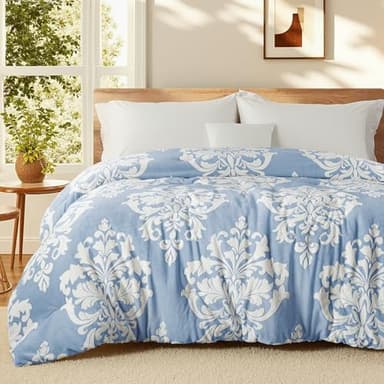 Exclusivo Mezcla Flauschige Bettdecke ohne Bezug, Weiche Kuschelige Warme 3D Boho Bettdecke mit Kissenbezüge, Luxuriöses Reversibles Bettwäsche Set für Winter, 155x220 cm Graublau
