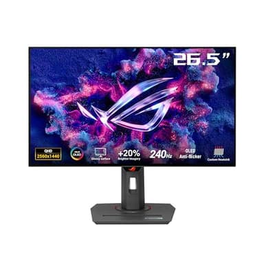 ASUS ROG Strix OLED XG27AQDMG 27“ Gaming-Monitor (26,5“ anzeigbar) 1440p Glossy WOLED-Panel, 240 Hz, maßgeschn. Kühlkörper, gleichm. Helligkeit, G-SYNC-kompatibel, 99% DCI-P3 und DisplayWidget Center