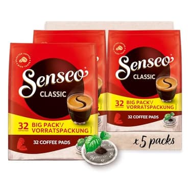 Senseo Pads Classic, Vorratspackung, 5 x 32 Getränke, 160 Kaffeepads