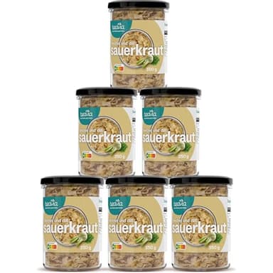 Fermentierte Sauerkraut aus Weißkohl mit Fenchel und Dill Ungekühltes (6x350g)