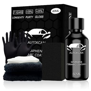 Keramikversiegelung Auto, Graphene Ceramic Coating, Keramikversiegelung für Autos, Ultrahochglanz, Extrem Hydrophob, Nano-Versiegelung für Lackschutz Nano Versiegelung Auto (60ML-10H)