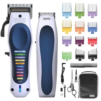 WAHL Color Pro Lithium Combi Kit, komplettes Haircut Kit, Verstellhebel für ultimative Kontrolle der Schnittlänge, ultrastarker Akku, Trimmen für den letzten Schliff & Bartpflege, Schere & Haarkamm