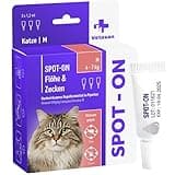 Vetasan Spot-ON für Katzen 4-7kg (M) | gegen Flöhe & Zecken | 3 Monate Schutz | ohne Chemie | Zeckenmittel für Katzen | Floh- und Zeckenschutz für Katze