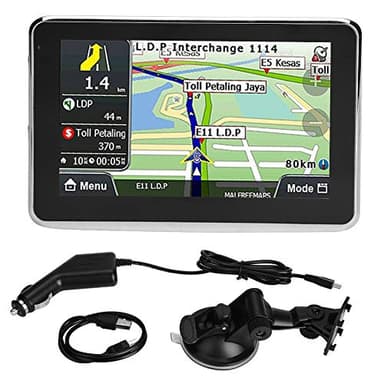 Keenso GPS Navigationssystem Universal 5 Zoll Touchscreen für Auto LKW 256MB 8GB MP3 FM Europa Karte/Lebenszeitkarten/Live-Verkehr/Live-Parken/Fahrerwarnungen/Automatische Stimme