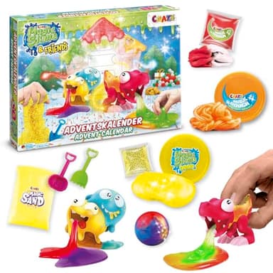 CRAZE MAGIC SLIME & Friends Spielzeug Adventskalender 2025 Kinder Junge - Weihnachtskalender mit Schleim für Mädchen & Jungen, Spielzeugkalender Kinderschleim