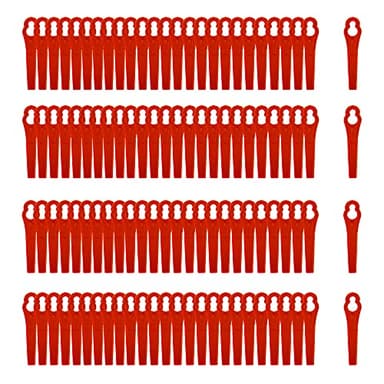 100 Stück Rasentrimmer Ersatzmesser,Kunststoff Ersatzmesser Trimmer,Rasentrimmer Messer,Rasenmäher Klinge Kunststoff,Rasentrimmer Zubehör,Kunststoffmesser für Akku-Rasentrimmer
