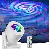 LED Sternenhimmel Projektor, Fernbedienung Timer Polarlicht Lampe Bluetooth Nordlicht Projektor Erwachsense Kinder Star Projector Einstellbare für Party Schlafzimmer, Heimkino, Raumdekoration (Weiß)