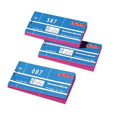 Herlitz Nummernblöcke 1-1000 Nummer 1-1000 10x100 Abrisse (10x100 Abrisse, sortiert)