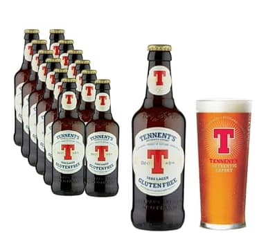 12 x 0,33l Tennent`s Lager Gluten Free - Glutenfreies Lager aus Schottland mit 5% Alk.