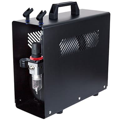 Fengda FD-196A Professioneller Aerograph-Kompressor mit Luftbehälter/Druckregler/3,5 l/6 Bar/Abschaltautomatik