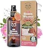Bionoble Rosenwasser Bio 100ml - Hydrolat aus Damaszener-Rosen 100% Rein und Natürlich - Gesicht, Augenpartie, Körper, Haare - Rose Water - Glasflasche + Spray