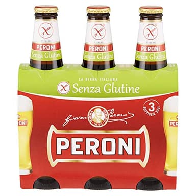3 Flaschen - PERONI Senza Glutine | *glutenfrei* | Lagerbier | 0,33 Liter; 4,7% Vol. | Einwegflasche