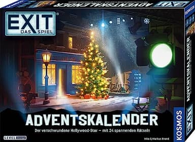 KOSMOS 683702 EXIT - Das Spiel - Adventskalender: Der verschwundene Hollywood-Star, mit 24 spannenden Rätseln ab 10 Jahre, Escape Room Game Adventskalender