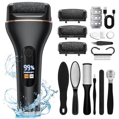 Hornhautentferner Elektrisch - Hornhaut Entfernen Fuß Elektrisch - Hornhauthobel Elektrisch füße mit 2 Gear, IPX7 Wasserdichte Callus Remover für Rissige Fersen, Abgestorbener, Hornhaut entfernen