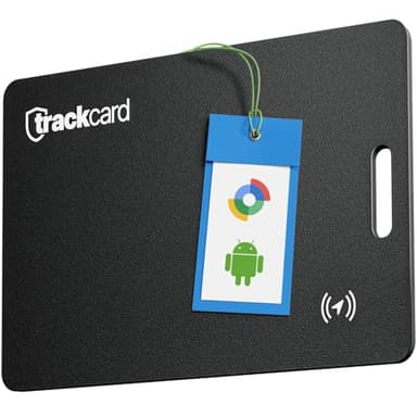 TRACKCARD® One für Android Tracker Karte für Deine Geldbörse, Ultradünn, Kabellos Wiederaufladbar & Alarm, Kompatibel mit Google Mein Gerät Finden & Find Hub, Smart GPS Tracker Android Tag
