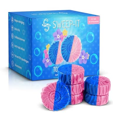 Sweep-it 30 x Spülkasten Geberit Tabs, Wasserkastenwürfel für den Spülkasten im Vorratspack - WC Tabs – Färben das Wasser blau – Sorgen für Frische und Sauberkeit im WC