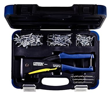 Rapid Nietenzange Set RP40 Multi, im Koffer inkl. 150 Nieten und 3 Bohrern, für Blindnieten ALU und Edelstahl von 3,2 - 4,8 mm