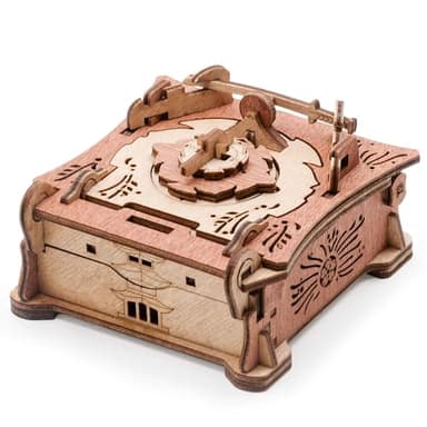 iDventure Samurai Puzzlebox | Escape Room Mechanische Schatzkiste | Geburtstagsgeschenk | 3D Holzpuzzel Rätsel | Knobelspiel für Erwachsene und Rätselbox für Jugendliche 14+