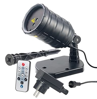 Lunartec Star Shower: Laser-Projektor mit Sternenregen-Lichteffekt, Fernbedien., Timer, IP65 (Laser Projektor Weihnachten, Laser Garten, Weihnachtsbeleuchtung)