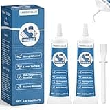 120 ml Stoffkleber Textilkleber Waschmaschinenfest, für Textilien Stoffe Polyester Jeans Baumwolle, Textilkleber extra stark, transparent & wasserfest ohne Rückstände