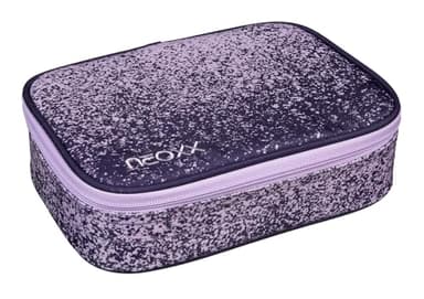 neoxx XXL Federmäppchen für Mädchen & Jungen I Teenager Schlampermäppchen groß mit Trennfach I Mäppchen zur Aufbewahrung in der Schule (Lila)