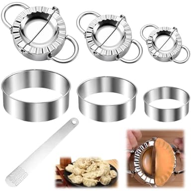 Ravioli Former, 7-teiliges Dumpling Maker Set mit Ravioli Ausstecher, Teigtaschenformer und Tortellini Former, Ideal für Haushalt und Küche, Inklusive Drei Größen Raviolibrett und Maultaschen Former