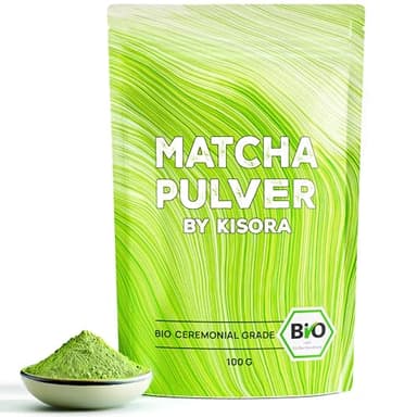 Matcha Pulver Ceremonial Grade BIO-Qualität 100g ideal zum Trinken für Matcha-Getränke, Latte, Smoothies