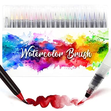 Amteker 24+2 Aquarellstifte, Brush Pen Set, Malen, Pinselstifte mit Flexiblen Nylonspitzen, Stifte Mädchen Geschenke 6-11 Jahre, Geschenk Mädchen 6-10 Jahre, Weihnachtsgeschenke für Kinder