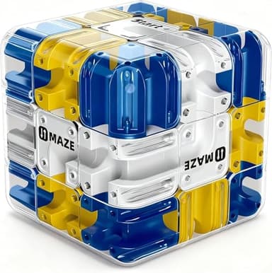 ROMANVIC Zauberwürfel,3D Labyrinth Würfe,Großes Labyrinth Kugel 3D Puzzles Spielzeug Interaktives,Praktisches Gehirntrainings Spielzeug Stressabbau Für Klassenzimmer,Familientreffen,Schulen,Partys