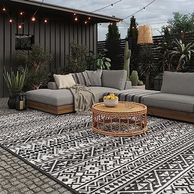 EVOCAMP Outdoor Teppich 250x300 cm, Kunststoffteppich, wetterfest und leicht - 2,7 kg, Picknickdecke für den Outdoor-Bereich, Vorzeltteppich aus Kunststoff-Fasern