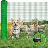 Signstek Begrenzungszaun, mobiler Zaun 90 cm hoch, 15m lang, 9 Pfähle, Hundezaun Hühnerzaun Gartenzaun Steckzaun ideal für Garten, Haus, Hof, Grün