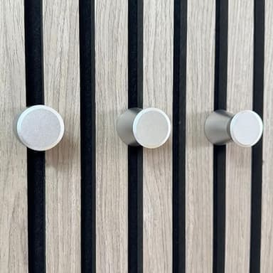 Lavedas 3 Stück Haken für Akustikpaneele Garderobenhaken Akustikwandpaneele Haken Kleiderhaken Für Akupanels Ohne Bohren Akustikpaneele Zubehör (silber)